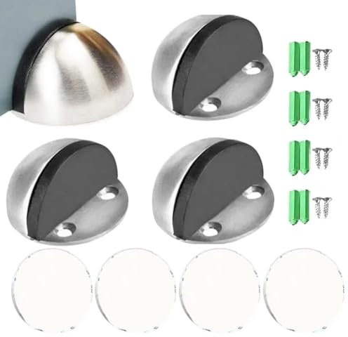 Okeeyseda Bodentürstopper, Edelstahl-Bodentürstopper, 4 X Bodentürstopper, Am Boden Montierte Türstopper für Studio und Zuhause