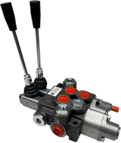 Distributore oleodinamico per trattore 2 leve -1 doppio effetto + 1 semplice effetto con blocco in tiro 3/8 45 Litri 300 bar