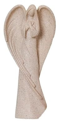 Deko Figur Schutzengel Erzengel Stehend Aus Leichtem Soar Holz, Höhe 23 cm Groß Dunkel Braun, Kunsthandwerk Aus Bali Engel Holzengel Betend