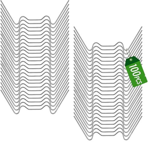 Sorlpv 100PCS Gewächshaus Klammern Zubehör, Edelstahl Gewächshausklammern W Rostfrei und Sturmfest, Gewächshaus Zubehör für Hohlkammerplatten, Gewächshausplatten, Doppelstegplatten