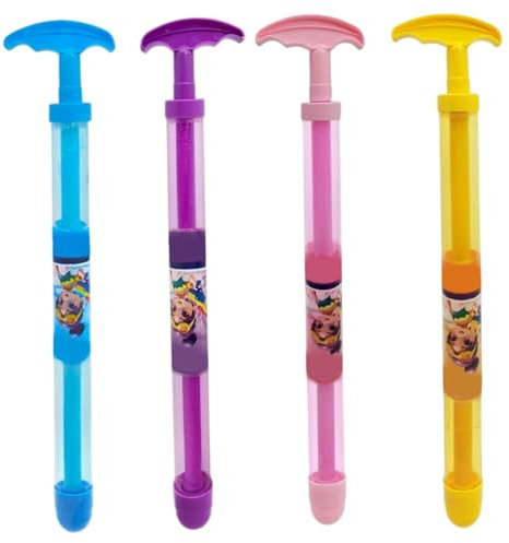 Csafyrt Wasserpistole für Kinder, 4pcs 15 Feuerwerksseckel Wasserpistole mit Griff, großer Reichweite Plastikwässerung Squirter -Spielzeug für Outdoor Pool Beach Outdoor -Kampfspielzeug Spielzeug