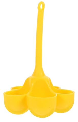Cuociuova in Silicone Giallo, Supporto Riutilizzabile per Uova