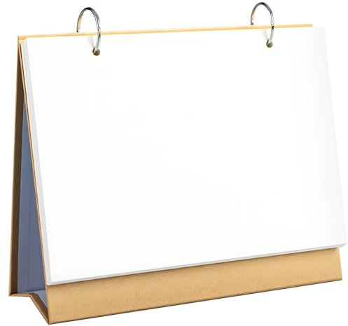 Personalisierbarer Tischkalender, 30 Skizzenpapierbögen (21,6 x 7,6 x 17,9 cm) – nachfüllbares, platzsparendes Design für Planung, Notizen und Fotos