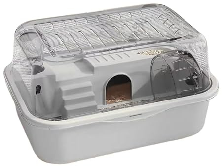 Jaula para Hámster | Habitat para Roedores con 2 Pisos | Hábitat para Animales Pequeños con Rueda de Ejercicio para Comer Descansar Jugar Hámster Ardilla Chinchilla