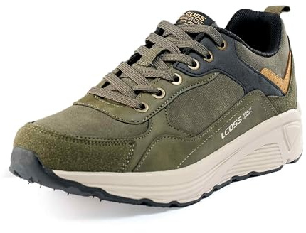 LEOSS ORIGINAL Scarpe Uomo Invernali Sportiva Scarpe da Corsa Urbane Scarpe da Ginnastica Autunnali Casual Sneaker Invernali per Walking (Verde, 41 EU, MLE255072-15)