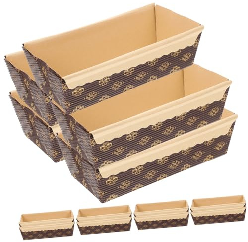 Alipis Lot De 25 Caissettes En Papier Pour Gâteaux Jetables, Résistantes La Chaleur, Adaptées Aux Boulangeries, Épiceries Et Cuisines Moules Rectangulaires Pour Four Et Friteuse à Air