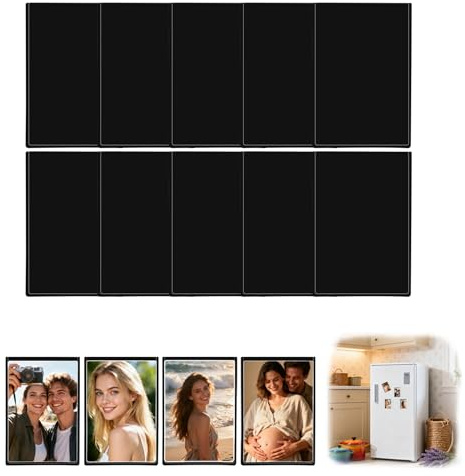 10 Pièces Cadre à Photo Magnetique Frigo, 9,5 x 6,5 cm Poche Transparente Frigo Présentoir pour Pellicule Polaroid Instax Mini sans Cadre avec Poche Transparente pour Réfrigérateur Bureau Casiers