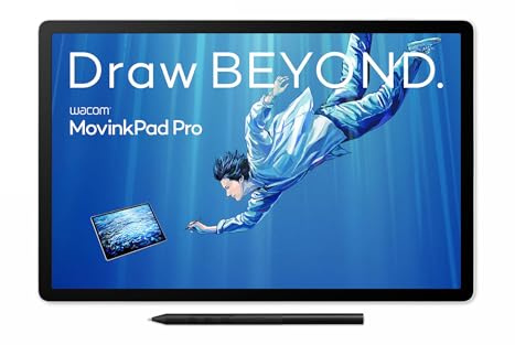 Wacom MovinkPad Pro 14 Tablette Graphique – Sensation Stylet sur Papier avec écran OLED pour Noirs Profonds, Contraste Exceptionnel, réponse Rapide, Verre texturé Premium, Pro Pen 3 Ultra-précis