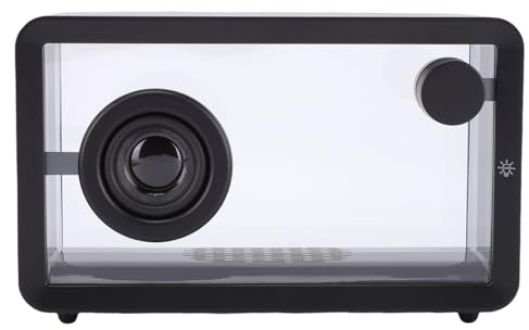Sxhlseller Transparenter Bluetooth Lautsprecher, Leistungsstarker Tragbarer Bluetooth Lautsprecher mit RGB Lichtern, Beeindruckende Klangqualität für den Innen und Außenbereich