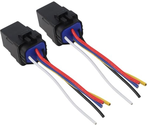 Emiif Relè automobilistico impermeabile 40A 12V con la sigillatura del cablaggio della presa per l'illuminazione dell'automobile e gli argani