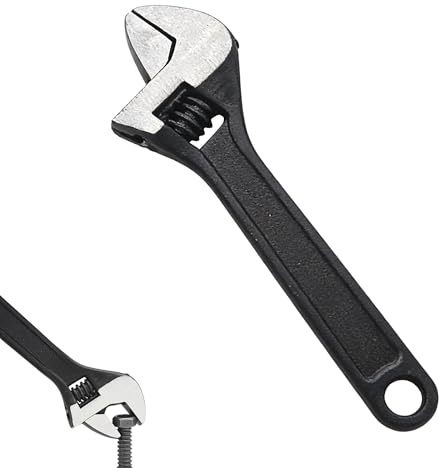 Bansusu 1Pc Small Adjustable Spanner Wrench Compact Portable 4in Mini Adjustable Spanner Lightweight Multifunction Hand Wrench Tools for Mechanical Car Bike Repairs Plumbing DIY Black