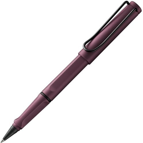 LAMY safari roll-ink scarlet - Ink Cartridge Rollerball Pen with ergonomic grip & line width M - for pleasant long writing - made of robust ASA plastic - including LAMY T10 blue cartridge