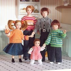 The Dolls House Emporium Familj med fem dockor