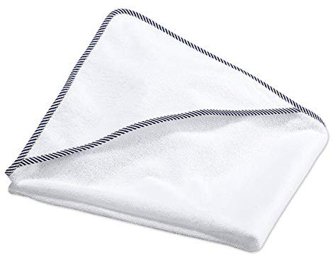 Wörner Südfrottier Kapuzenbadetuch unbestickt uni quadratisch Frottee 80cm 100cm 140cm (100x100cm, weiß)