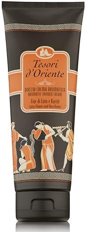 Tesori d'Oriente - Crema de ducha Fior di Loto con manteca de karité, de notas dulces y florales, limpia suavemente la piel y aporta hidratación y suavidad, 250 ml