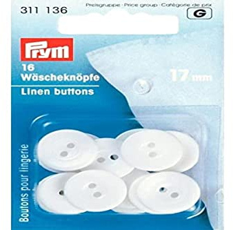 16 Wäscheknöpfe in weiß 17 mm