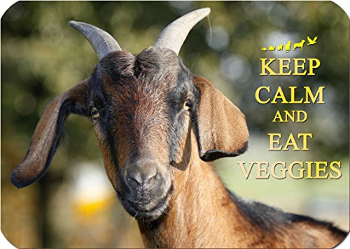 +++ Ziege - Schneidebrett Dekoglas Glas Dekoteller Brett - GO Vegan 09