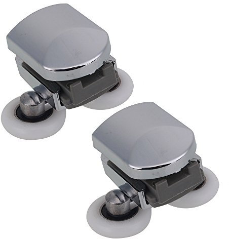2pcs Adjustable Bottom Roller Shower Glass Door 25mm Dia. Wheel Roller Runner