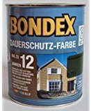 Bondex Dauerschutzholzfarbe, Wetterschutzfarbe Farbton Frühlingsgrün 2,25 Liter