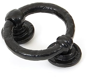 From The Anvil Black 4 Inch Ring Door Knocker