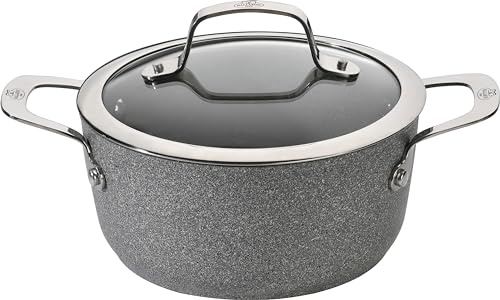 BALLARINI Salina Kochtopf aus Aluminium mit Glasdeckel, 24 cm, mit Antihaftbeschichtung, für alle Herdarten