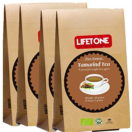 lifetone the tea for better life,Tamarindentee | Quelle von HCA | Tee zum Abnehmen | Detox Weight Loss Diet Fettverbrennung Skinny Tea | 80 Teebeutel