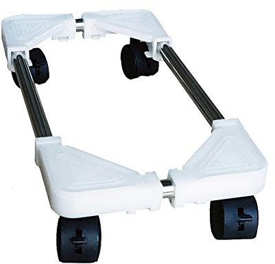 Einstellbare Größe Transportroller Möbelroller ZHAOHUI Möbelhund Rollbrett Leicht Computer-Host-Tray-Rack Mit Schloss Universalrad Haushalt 45kg Schwerlast (Color : White)