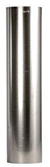 FAL - Tubo per stufa, 0,5 m, diametro 100 mm, alluminio a fuoco, colore: Argento