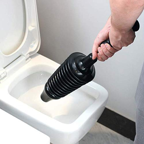Garden Mile Heavy Duty Toilet Plunger Black Toilet Unblocker Strongest Bathroom Drain Plungers Toilet Unblocker Plungers for Bathroom Unclogger Tools for Toilet Blockage Flexible Plumbing Suction Tool