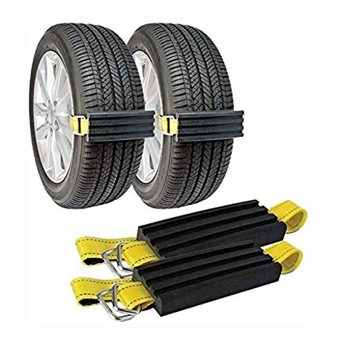 BDXZJ Universelle Auto-Schneeketten, 2pcs Schneeketten für Auto, Winter Anti-Skid-Ketten, Einfache Installation für LKW, Geländewagen und Autos und Kleine SUVs