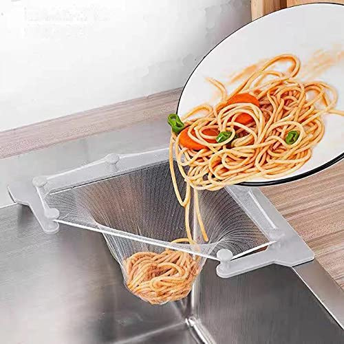 Crépine d'angle, crépine triangulaire à trois supports, sac de crépine multi-usages (1 support + 100 sacs filtrants) (Gris (1 support + 100 sacs filtrants))