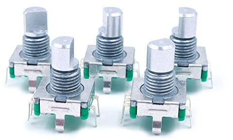 CENPEK 5er-Pack Drehgeber-Drucktastenschalter-Schlüsselschalterkomponenten - 6 mm