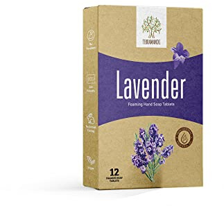 Terramandi Foaming Hand Soap Tablets 12 count Refill - Makes 96 fl oz of foaming hand soap (12x 8 fl oz bottles of soap) (Lavender)