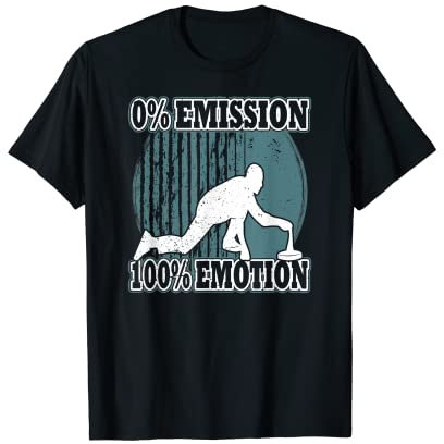 0% Emission 100% Emotion Eisstock Stockschützen T-Shirt