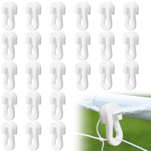24 Stück Fußballnetzclips Fußballtornetzclips Weißer Fußballnetzclip | für Outdoor-Sportarten, Fußball, mit Aufbewahrungstasche