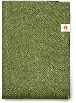 Premium Travel Yoga Mat - Non-Slip, Sustainable, Jute, Natural Rubber, Ethical Yoga Pilates Exercise Mat (Forest Green)