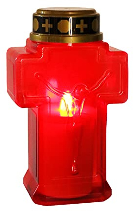 DZAY LED Grablicht Grab Kerzen Grableuchte,Grabkerze Grabdekoration LED Kerze für Grablampen Grablicht mit Batteriebetrieben und 6 Monaten Leuchtdauer