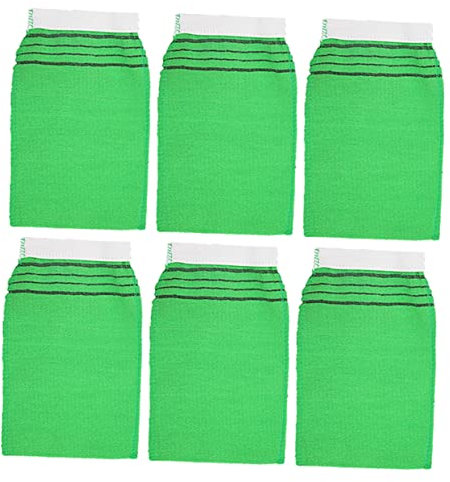 Cabilock 10pcs Coarse Texture Bath Gloves Thickened Sauna Wash Mitts Green Household Shower Towels for Bathroom Accessories