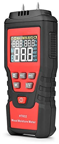 0-99.9% Misuratore di umidità del Legno Digitale Tester di umidità del Legno Igrometro Carta umida per Legno Concreate Tester per rivelatore di Cemento