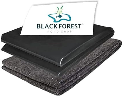 Black Forest Pond Shop Teichfolie mit Vlies | Teichfolie 4 x 4 m | Teichfolie 1mm PVC Schwarz mit Teichvlies 300g/m² für Teich, Gartenteich, Schwimmteich – Made in Germany | Teichfolie 4 x 4 m
