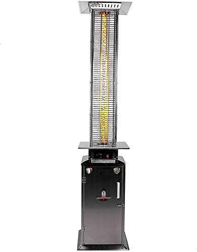 Calentador de patio Calentador De Gas For Exteriores De Acero Inoxidable De 13 KW, Calentador De Propano For Patio Con Tubo De Vidrio A Prueba De Explosiones, Calentamiento Rápido Y Estable For Terraz