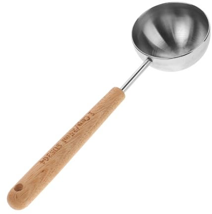 Alipis Cuillère Doseuse Acier Inoxydable Manche Bois Graduée Pour Café Grains Poudre Protéine Et Ingrédients De Cuisine