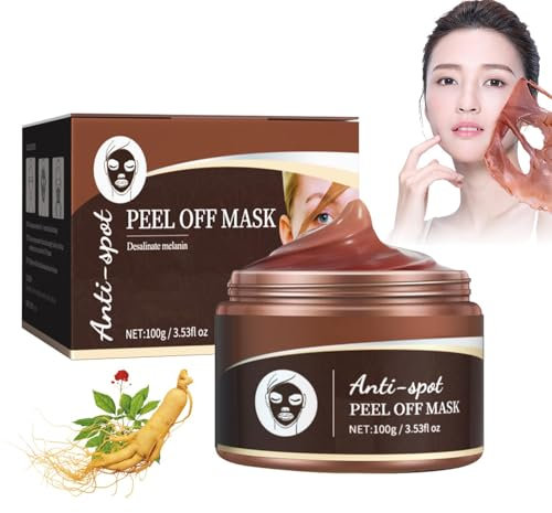 HGRYNDRO KräUter-Peel-Off-Gesichtsmaske, Ginseng-Anti-Aging-Maske, Sanfte Inhaltsstoffe, Zum Peeling Von Abgestorbener Haut, Mitessern Und Poren