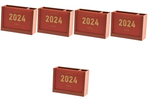 SHINEOFI 5pcs Desk Calendar Calendar Storage Box Desktop Sundries Holder Plastic Pen Holder Phone Storage Case Office Accessories Name Cards Box