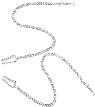 Ipetboom 2pezzi Catena per Orologio da Tasca Catenina Regolabile per Uomo Catena per Pantaloni Portachiavi Accessorio per Creazione Gioielli