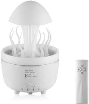 ADDICTD Rain Humidifier and Essential Oil Diffuser with Rain Sound for Bedroom, Aromatherapy Electric Diffuser for Home, Vivid Raindrop