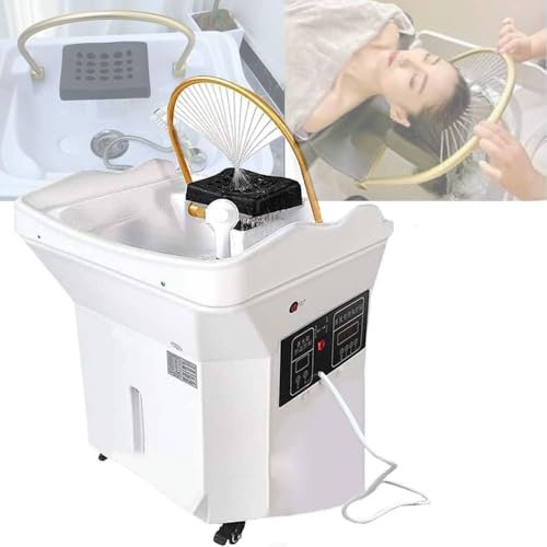 Équipement de Spa pour la tête, Double Contrôle Bassin De Shampooing De Circulation d'eau Grand Réservoir d'eau De 60 litres,lit De Shampooing De Massage, Photothérapie