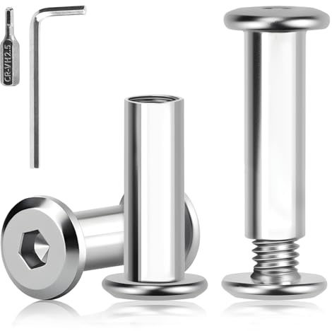 XRXYMQ 25 Stk Verbindungsschrauben M4×20mm Edelstahl A2 V2A Hülsenschrauben