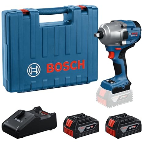 Bosch Professional 18V System Avvitatore a massa battente a batteria GDS 18V-780 (incl. 2 batterie 5.0Ah, GAL 18V-40, valigetta)