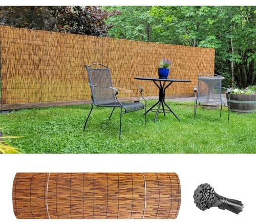 Générique Brise Vue Jardin 50 Cm A 160 Cm De Hauteur, Brise-Vue en Bambou, Occultant Canisse Clôture avec Attaches Zip, Brise Vue Balcon pour Jardin, Piscine, Arrière-Cour, Patio(70 * 500cm)